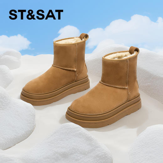 星期六时尚经典保暖雪地靴SS34118I86 商品图0