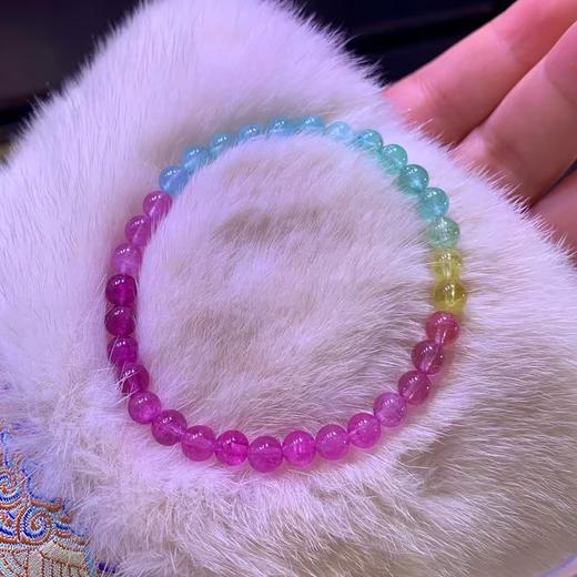 5mm-6mm单圈彩虹碧玺手链 商品图1