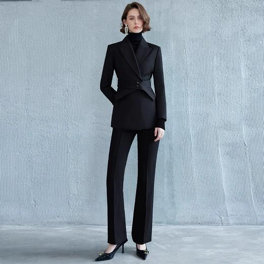 IWY/石墨黑色正装女套装面试职业装高级感正式场合收腰西服外套秋冬款CP2086 商品图2