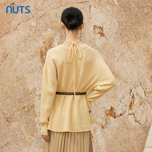 NUTS设计感气质高级感百搭宽松时尚气质针织衫女342052081 商品图4