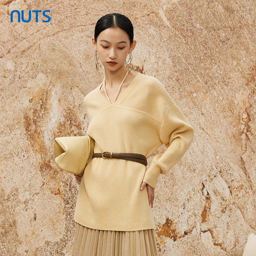 NUTS设计感气质高级感百搭宽松时尚气质针织衫女342052081 商品图0