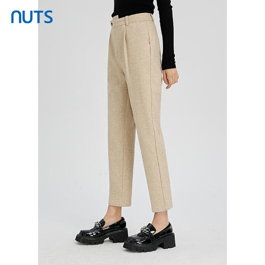 NUTS秋冬款高级设计感简约直筒显瘦百搭高腰休闲长裤女241073145 商品图1