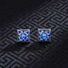 子佩集S925银【花开四溢】耳钉【ES00227】纯银方块珐琅彩2412 商品缩略图1