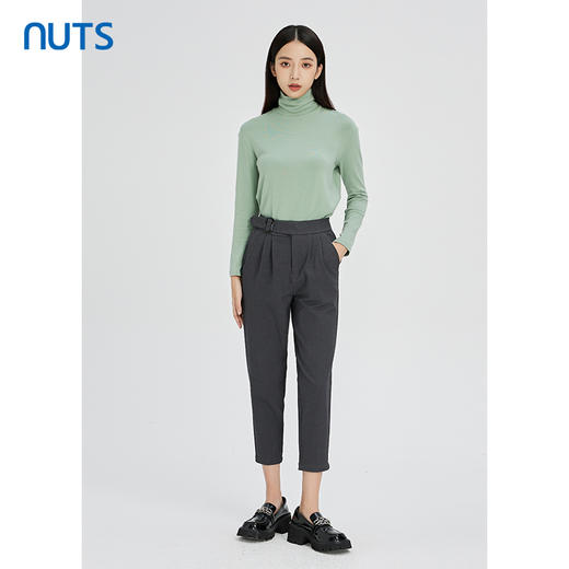 NUTS灰色气质百搭设计感高级简约职场西装长裤女241073163B 商品图1
