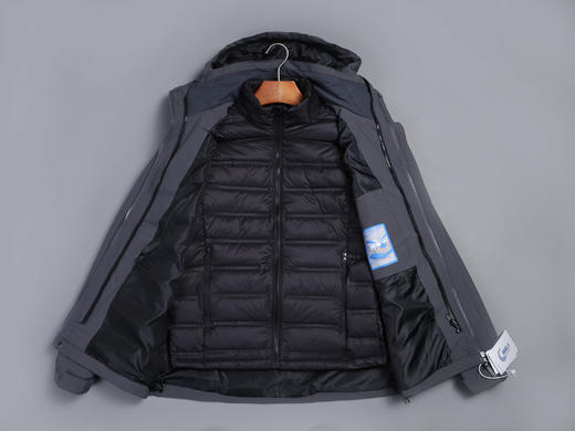 【25炽烈羽绒三合一夹克风衣】冬款可拆卸帽80鸭绒羽绒服内胆三合一夹克风衣上衣03h 商品图4