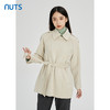 NUTS纯色翻领气质百搭收腰显瘦双排扣中款外套女241042401 商品缩略图3