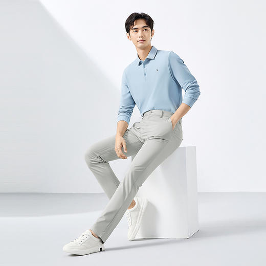 【天蚕系列】柒牌直筒休闲裤男2025春季新款针织高弹修身商务长裤128H70090 商品图3
