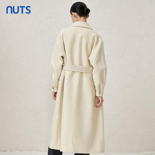 NUTS冬时尚气质设计感百搭简约显瘦双面毛呢大衣外套女342152047 商品图4