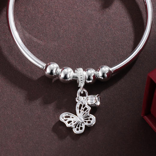 子佩集S999银【福蝶翩翩】童镯【TZ000772】纯银儿童2412 商品图2