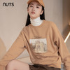 NUTS冬季新款圆领宽松简约休闲时尚百搭卫衣长袖T恤女241023029B 商品缩略图0