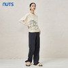 NUTS冬款白色气质百搭圆领宽松显瘦打底针织套头衫女343052065 商品缩略图1