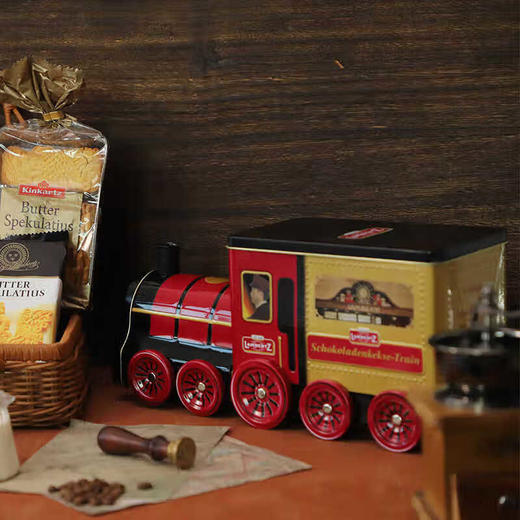 德国Lambertz黄油曲奇巧克力小火车礼盒725g/041234 造型充满童趣一盒三重口味 商品图0