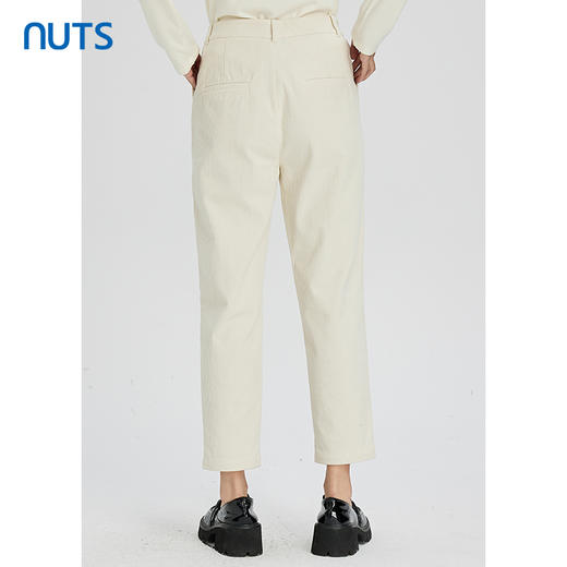 NUTS秋冬款白色时尚气质休闲简约直筒宽松百搭长裤女241073142 商品图4