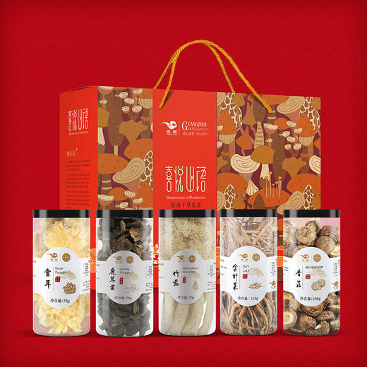 【燕联】喜悦山语菇菌干货礼盒402克 商品图1