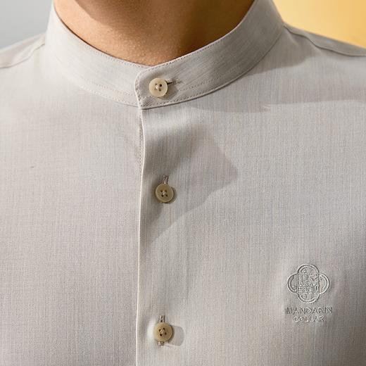 【薛晨同款】柒牌男装长袖衬衫2025春季新款休闲简约男士花纱衬衣128A71710 商品图3