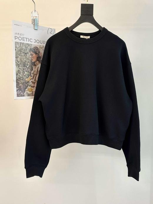 顺丰包邮40308洛诗琳秋季黑色长袖圆领运动风男士水洗卫衣1019 商品图4