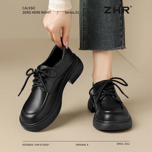 ZHR单鞋女2025新款舒适时尚ins小皮鞋高级英伦单鞋网红百搭乐福鞋 商品图7