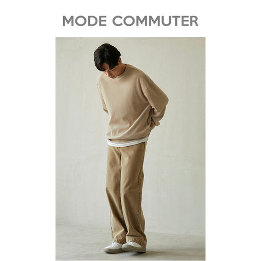 MC |MODE COMMUTER秋季灯芯绒落肩圆领卫衣男MCD131002G 商品图2