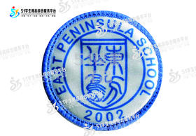 通版深圳市东方半岛学校包边校徽礼服布标姓名贴章可缝烫现货发51