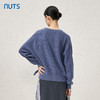 NUTS新品时尚圆领抽绳前短后长保暖毛织套头衫女343052022 商品缩略图4