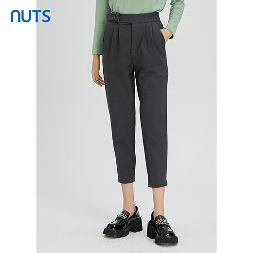NUTS灰色气质百搭设计感高级简约职场西装长裤女241073163B 商品图3