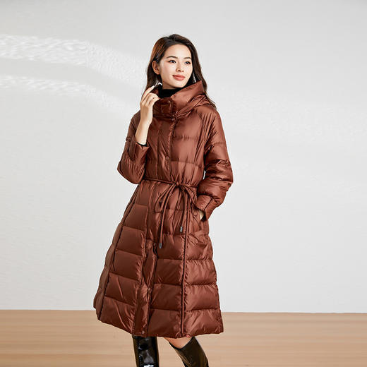 【高货kbnq】全新升级【铂金会员910/天猫1239/差价329】(22606) 洛诗琳新款简约风时尚修身90绒加厚保暖连帽冬天外套 商品图2