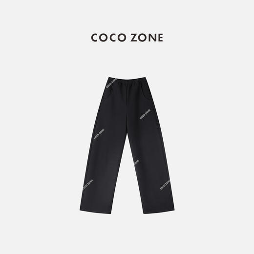 COCO ZONE 秋冬双面磨毛显瘦松紧腰直筒休闲裤CC1D2898 商品图3