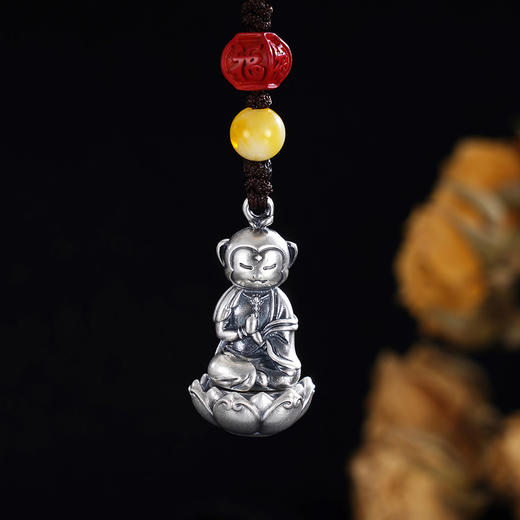 子佩集S999银【生肖护法】钥匙扣【PJ000562】纯银仿古十二生肖底座可转动2412 商品图10