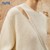 NUTS秋冬款简约薄款镂空设计感气质宽松百搭针织衫女344052267 商品缩略图3