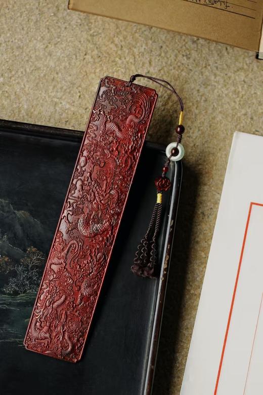 龙腾四海°小叶紫檀浮雕书签 商品图4