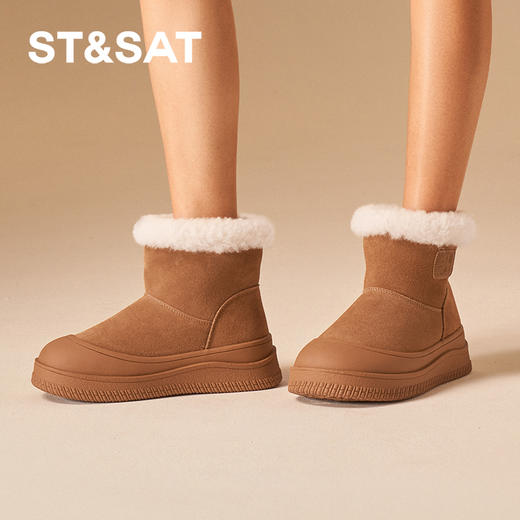 星期六时尚百搭保暖厚绒防滑雪地靴SSC411AC0H 商品图6