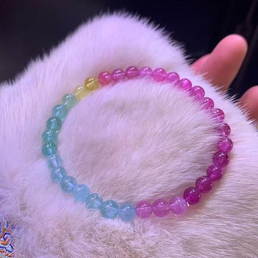 5mm-6mm单圈彩虹碧玺手链 商品图2