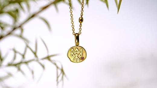 18K 吉祥如意 双面吉祥牌 商品图2