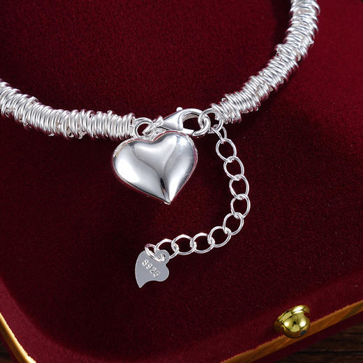 子佩集S925银【情忆流年】手链【YGSL012】纯银钱串原创2爱心腰缠万贯盘缠盘缠2412 商品图2