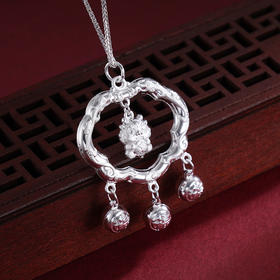 子佩集S999银【灵动萌龙】长命锁套链项链【SB000353】纯银儿童-福袋2412