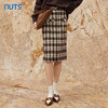 NUTS气质时尚百搭高腰复古直筒格子中款半身裙女341062276 商品缩略图3