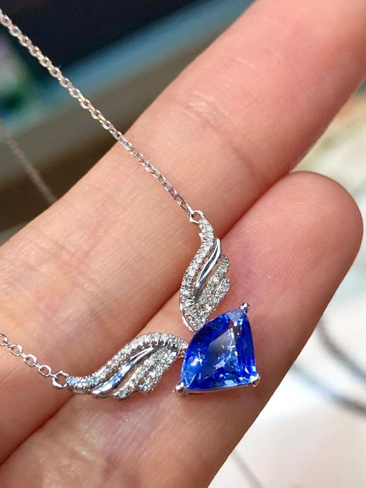 1.6ct刻面蓝宝石项链 商品图1