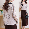KQLE324N1211 2025春季新款宽松显瘦醋酸波点拼接领休闲衬衣修身显瘦小衫 商品缩略图3