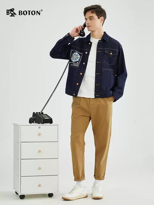 【不褪色】波顿男士春秋牛仔外套休闲工装夹克MJ978123 商品图3