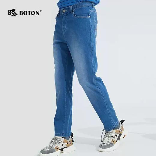 波顿男士薄款宽松直筒浅色弹力牛仔裤ME761121 商品图4