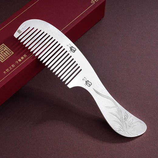 子佩集S999银【幽兰蝶梦】梳子【DXH007】纯银2412 商品图4