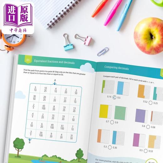 【中商原版】IXL Fractions and Decimals Workbook Grade 4 美国IXL教辅 分数和小数练习册 四年级 英文原版进口图书 小学数学学习 商品图4