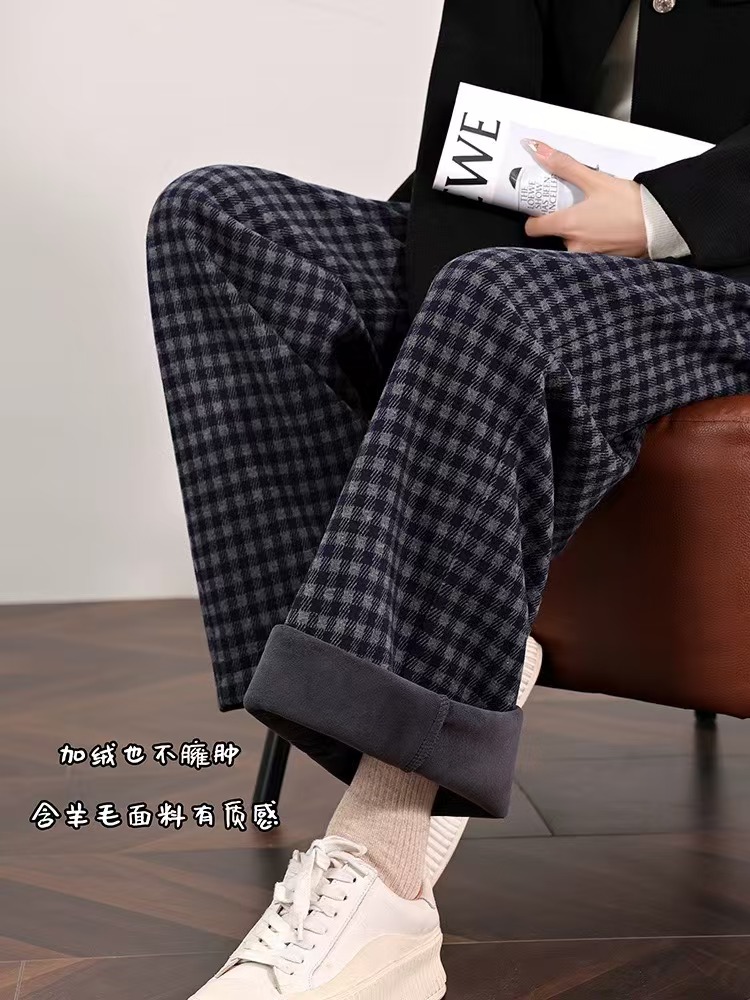 热卖中！！暖冬的氛围感神器❗ 新品慵懒裤子❄❗ 【羊毛休闲加绒格子裤】韩国东大门爆款时装版！穿上身就是满满的松弛感❗随便搭配简约款小上衣就很高级