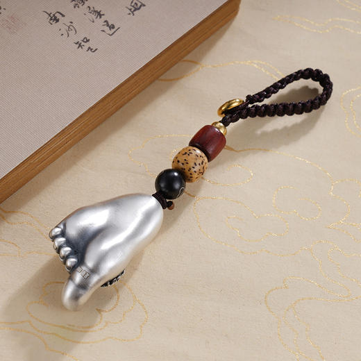 子佩集S999银【心满意足】钥匙扣【YSY004】纯银仿古知足可转动小摆件2412 商品图3