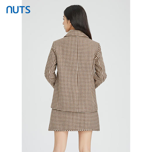 NUTS秋冬款气质百搭设计感休闲时尚通勤格子西装外套女241048150B 商品图4