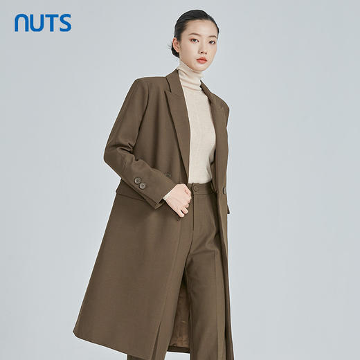 NUTS时尚优雅英伦风高级百搭中长款西装外套女241048391 商品图4