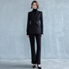 IWY/石墨黑色正装女套装面试职业装高级感正式场合收腰西服外套秋冬款CP2086 商品缩略图3