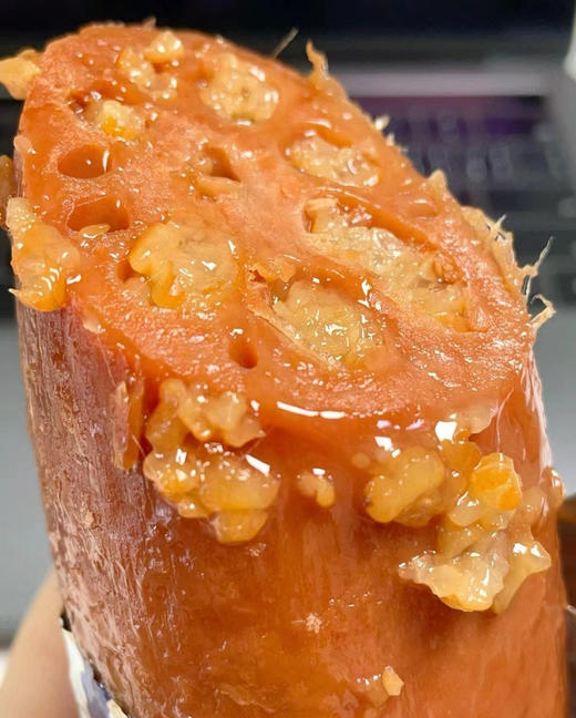 某辉同行卖爆-国家地理标志【荷花慢-宝应香糯桂花糖莲藕】无添加香精色素防腐剂-宝应县“荷藕之乡” 自然生长 秘制配方 粉糯甘甜 优中选优  500克单个糯米糖藕 打开就能吃 甜而不腻 入口即化 商品图3