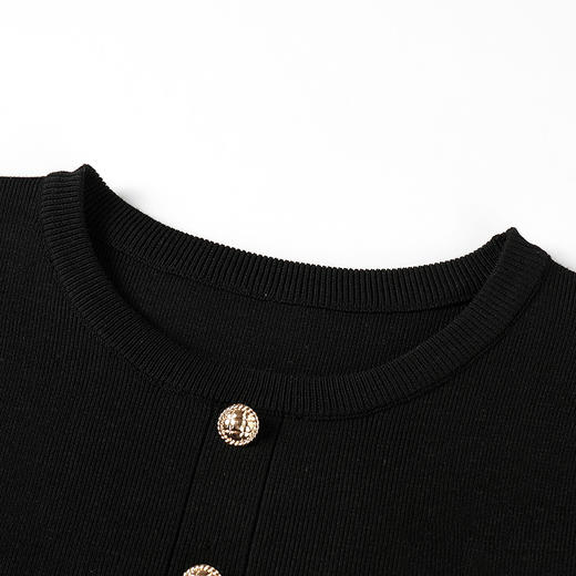 【特殊价】奢姿2024年冬季新款大码女装圆领休闲裙子胖妹妹针织假两件连衣裙9844827549 商品图5