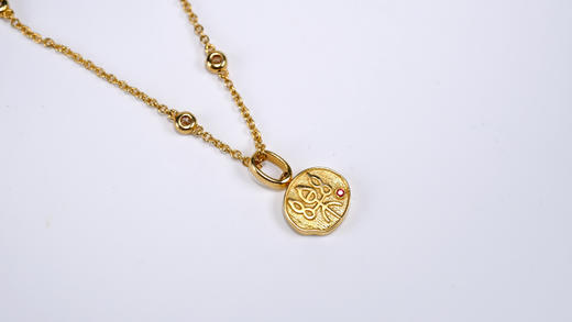 18K 吉祥如意 双面吉祥牌 商品图1